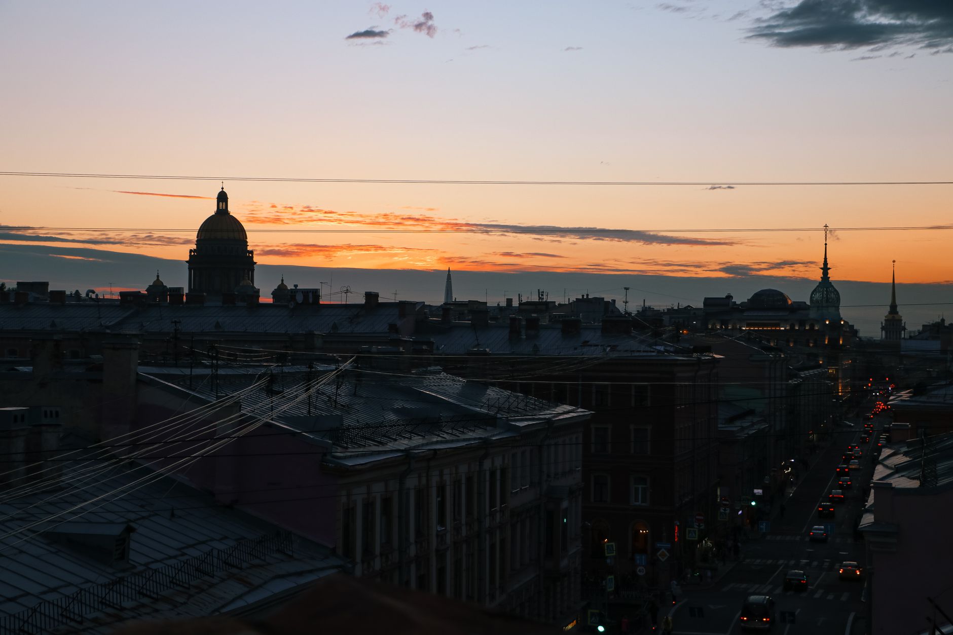 rooftop bar city view sunset