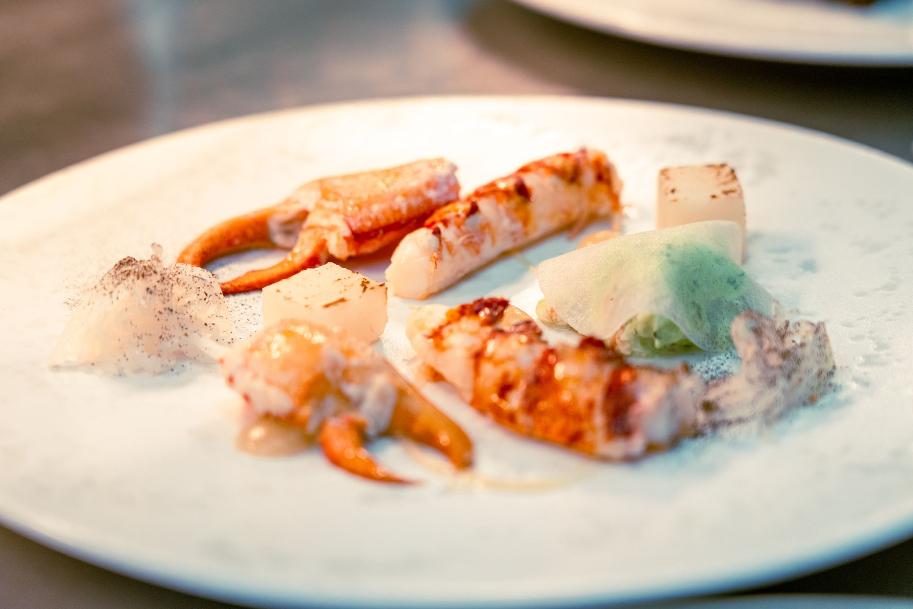 modern malaysian tasting menu plated dish